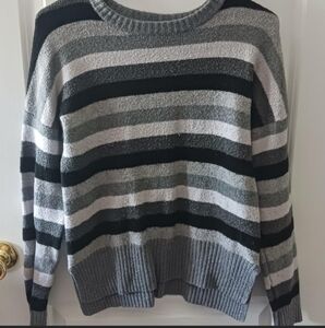 Grey striped sweater